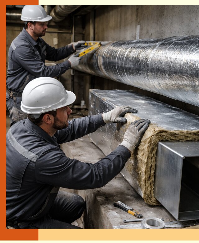 Профессиональное утепление воздуховодов и теплоизоляция в Сарапуле