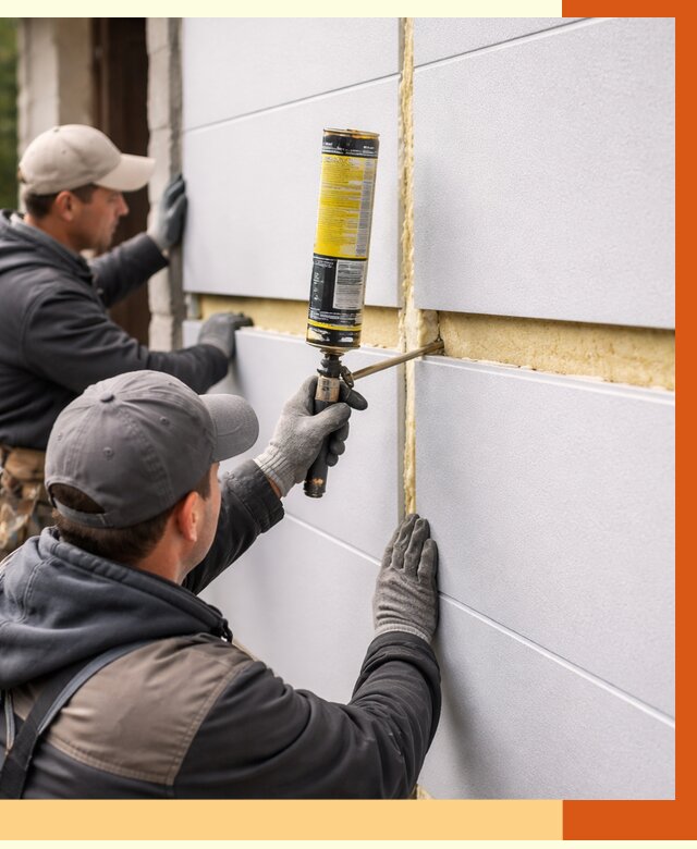 Утепление сэндвич панелей ППУ в Сарапуле от 4336 руб. за м2 | ТепломастерСрл