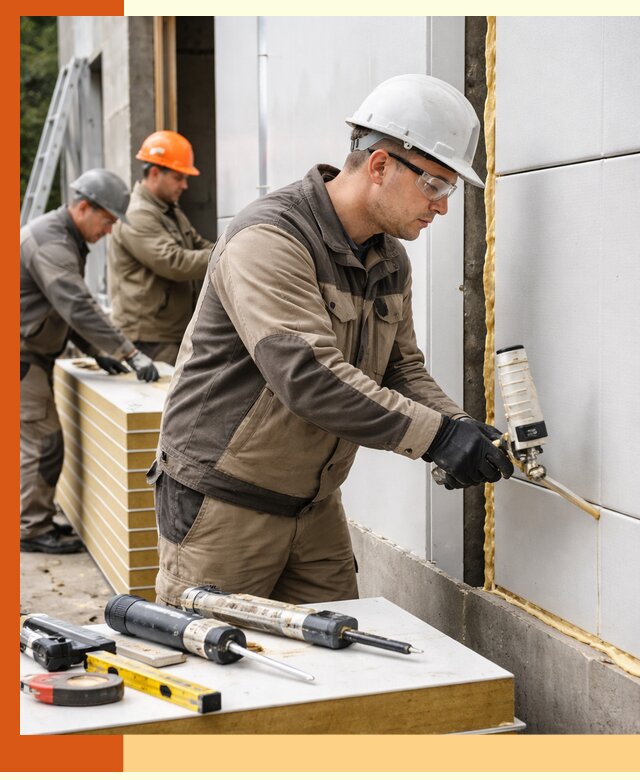 Утепление сэндвич-панелей пенополиуретаном в Сарапуле
