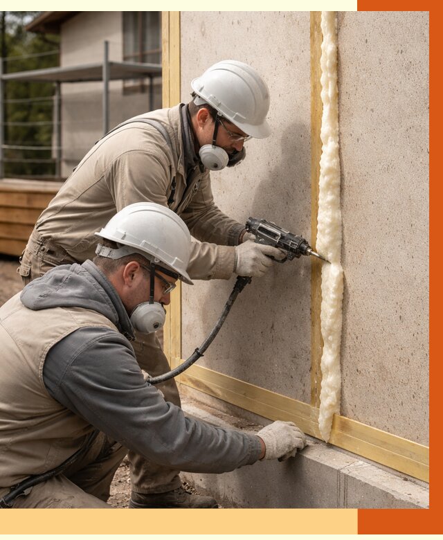 Утепление сип панелей ППУ в Сарапуле от 4956 руб. под ключ | ТепломастерСрл