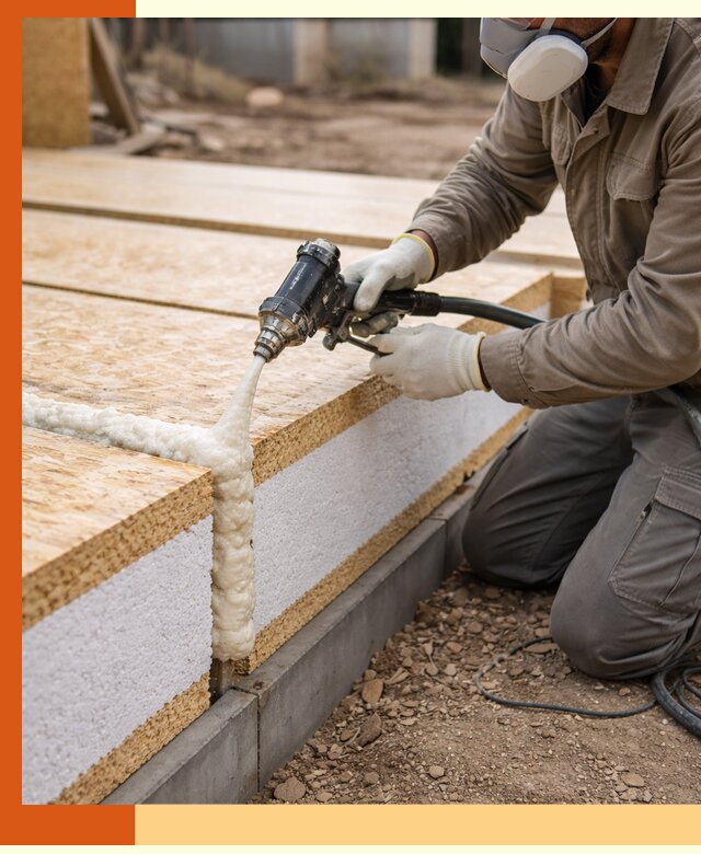 Утепление СИП-панелей пенополиуретаном (ППУ) в Сарапуле