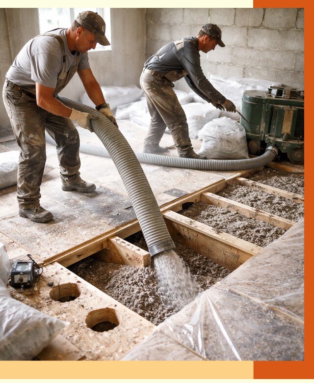 Заполнение пустот перекрытий в Сарапуле от 4646 руб. под ключ | ТепломастерСрл