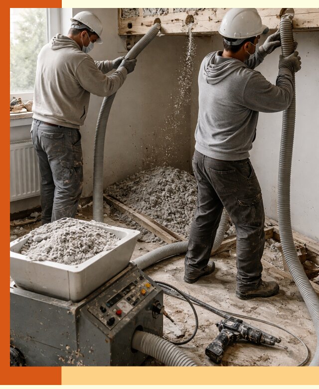 Заполнение пустот перекрытий пеной и наполнителями в Сарапуле