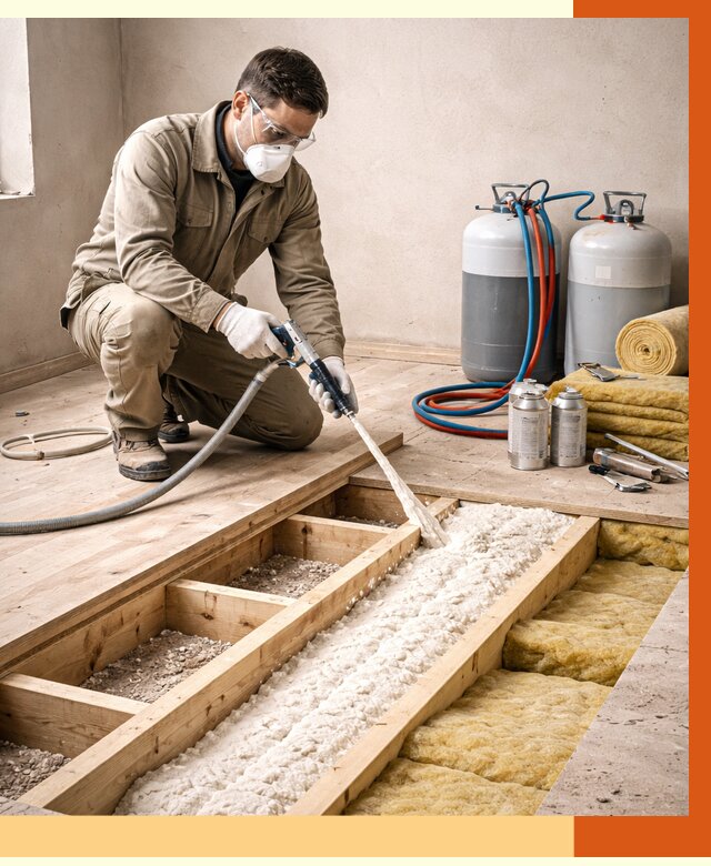 Заполнение полостей межэтажного перекрытия в Сарапуле от 4336 руб. | ТепломастерСрл