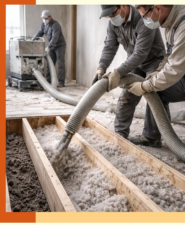 Заполнение полостей межэтажного перекрытия в Сарапуле эффективно и герметично