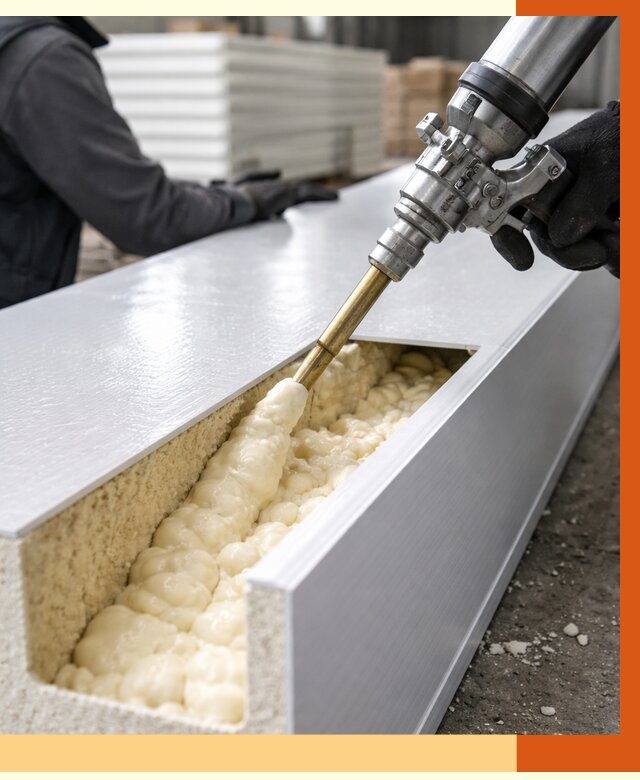 Заполнение пустот холодильных панелей в Сарапуле от 7743 руб. | ТепломастерСрл