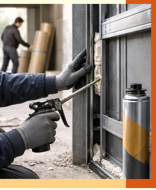 Заполнение пустот ворот в Сарапуле от 4646 руб. — заливка ППУ, утепление под ключ | ТепломастерСрл