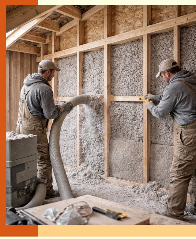 Утепление эковатой стен, потолков и перекрытий в Сарапуле