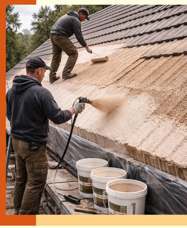 Утепление кровли жидкой пробкой в Сарапуле для домов и зданий