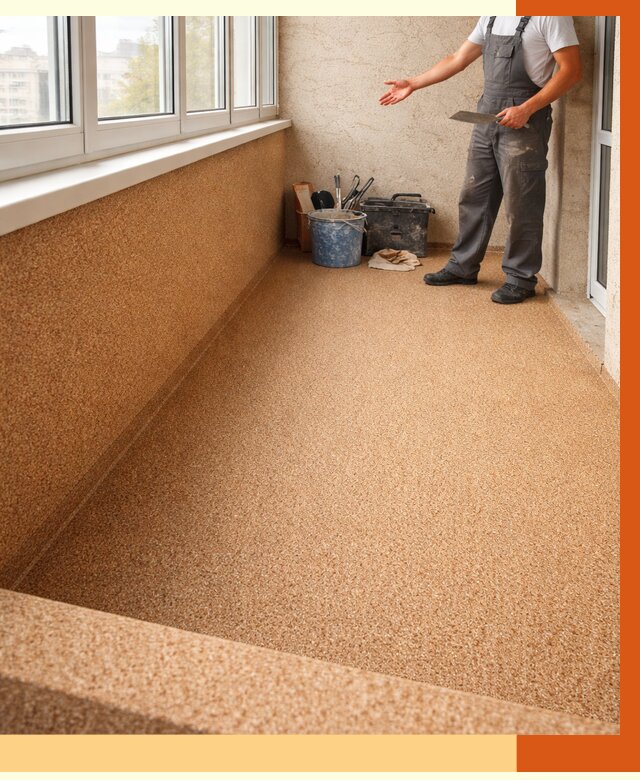 Утепление балкона жидкой пробкой в Сарапуле от 3768 руб/м² под ключ | ТепломастерСрл