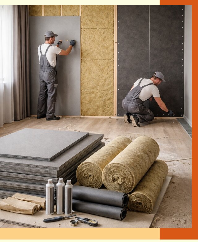 Шумоизоляция дома в Сарапуле от 4646 руб/м2 — комплексная звукоизоляция под ключ | ТепломастерСрл