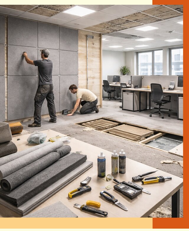 Профессиональная шумоизоляция офиса в Сарапуле от 6969 руб. за м2 | ТепломастерСрл