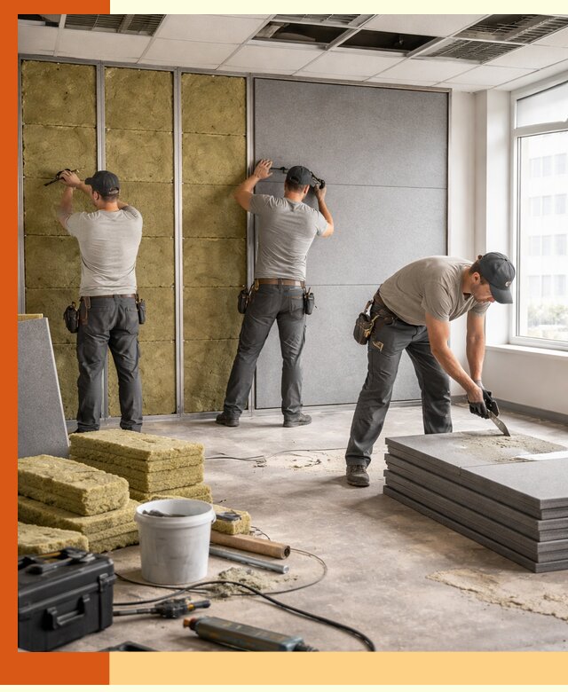 Профессиональная шумоизоляция офисов в Сарапуле для комфорта сотрудников