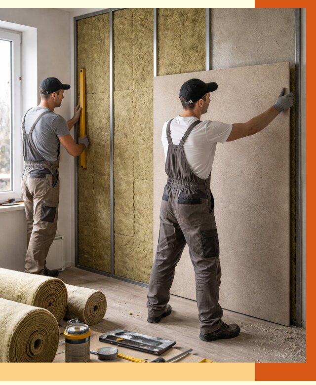 Шумоизоляция стен в Сарапуле от 4646 руб/м2 — звукоизоляция стен под ключ | ТепломастерСрл