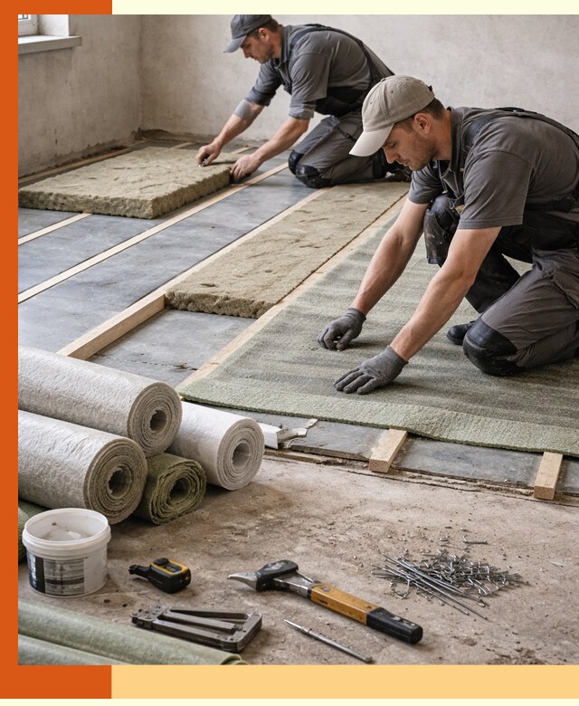 Шумоизоляция пола в Сарапуле — профессиональная звукоизоляция помещений