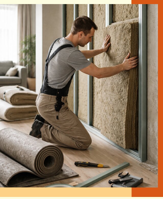 Шумоизоляция перегородок в Сарапуле от 1703 руб. за м2 — ТепломастерСрл