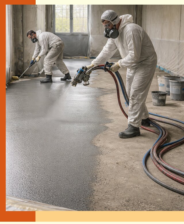 Гидроизоляция полимочевиной полов и конструкций в Сарапуле