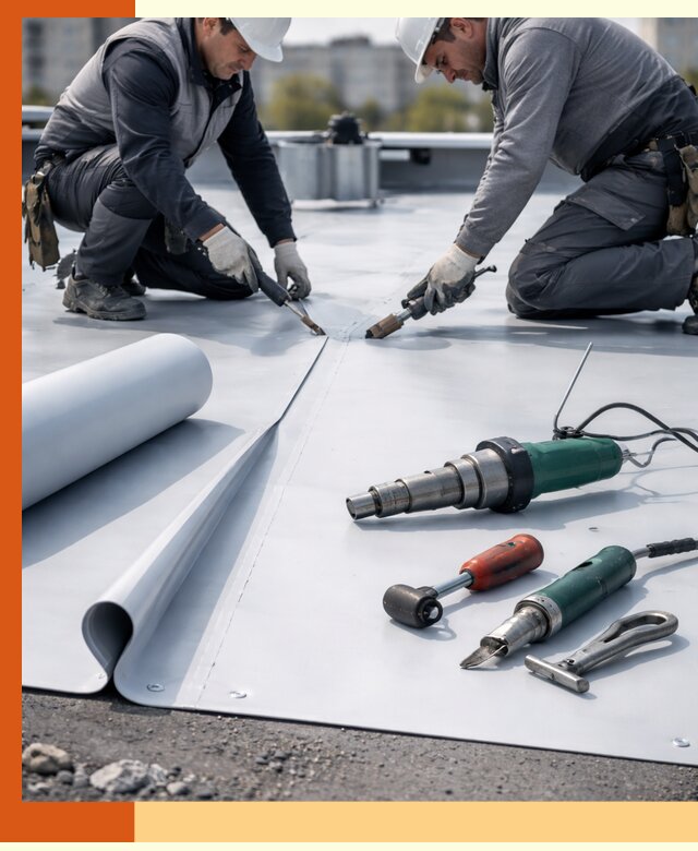 Гидроизоляция мембранной кровли в Сарапуле: монтаж и ремонт быстро