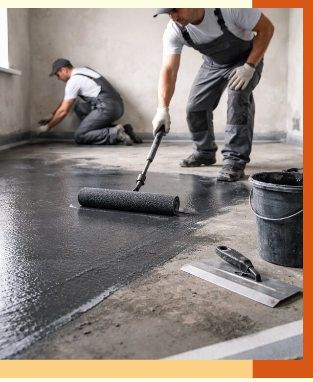 Профессиональная гидроизоляция пола в Сарапуле от 8775 руб. под ключ | ТепломастерСрл