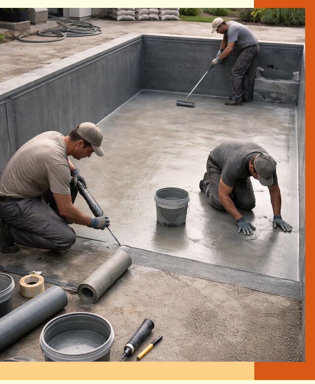 Профессиональная гидроизоляция бассейна в Сарапуле от 6711 руб. за м2 | ТепломастерСрл