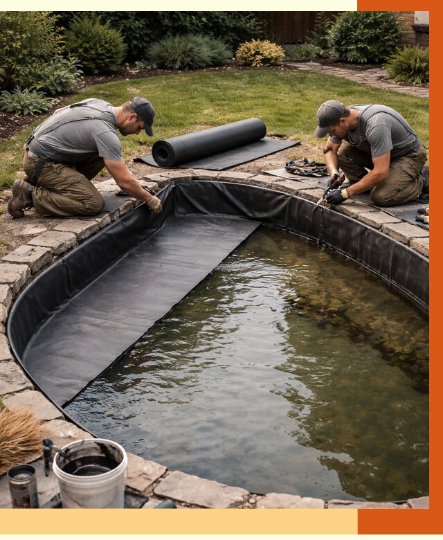 Гидроизоляция пруда в Сарапуле от 15486 руб. под ключ | ТепломастерСрл профессионально