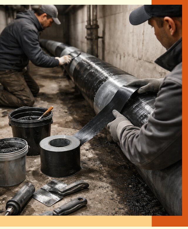 Гидроизоляция труб в Сарапуле от 2581 руб. — профессиональная герметизация | ТепломастерСрл