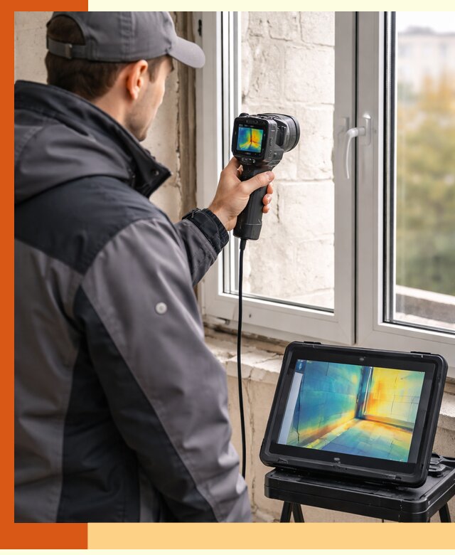 Тепловизионное обследование дома в Сарапуле для выявления утечек тепла