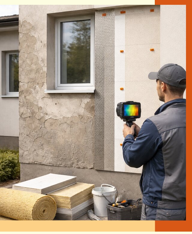 Тепловизионное обследование фасада в Сарапуле от 4646 руб. под ключ | ТепломастерСрл