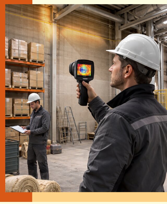 Тепловизионное обследование склада и выявление утечек в Сарапуле