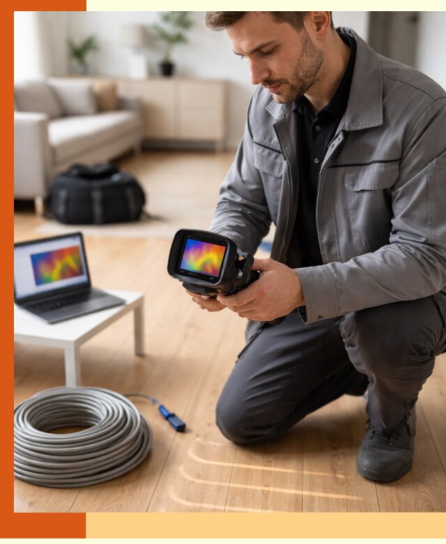 Тепловизионное обследование тёплого пола в Сарапуле для точной диагностики