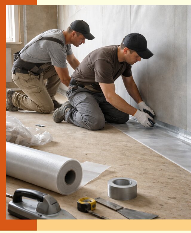 Монтаж пароизоляции для дома и помещений в Сарапуле