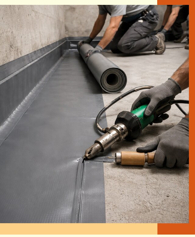 Монтаж гидроизоляционной мембраны в Сарапуле от 1027 руб/м2 | ТепломастерСрл