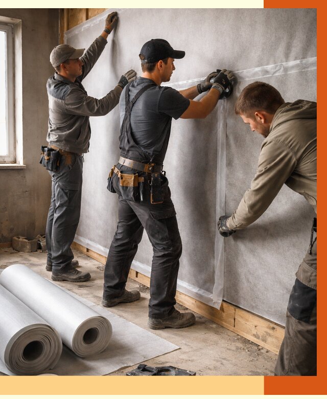 Монтаж ветроизоляции в Сарапуле от 4646 руб./м2 — профессионально | ТепломастерСрл