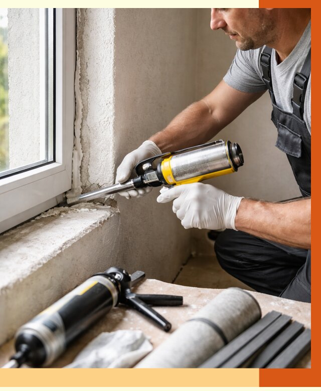 Герметизация стыков и примыканий в Сарапуле от 1239 руб. под ключ | ТепломастерСрл