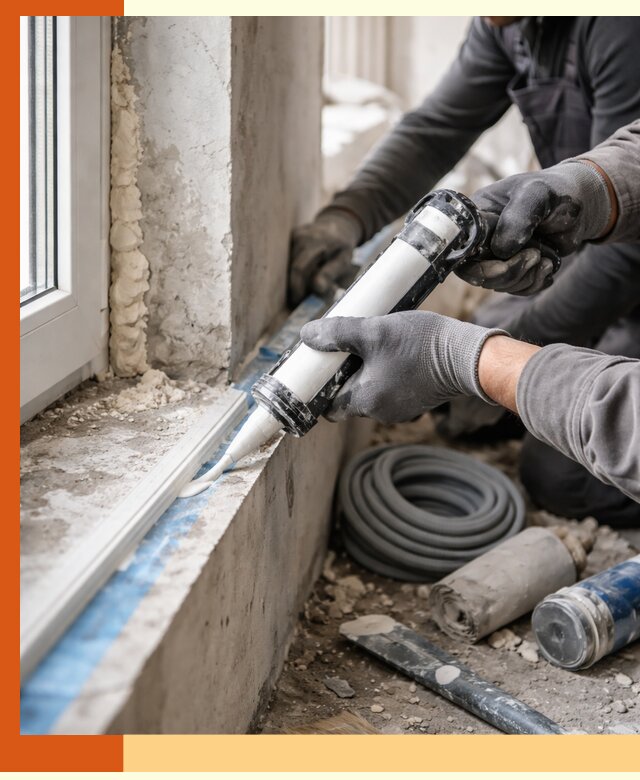 Герметизация стыков и примыканий зданий в Сарапуле