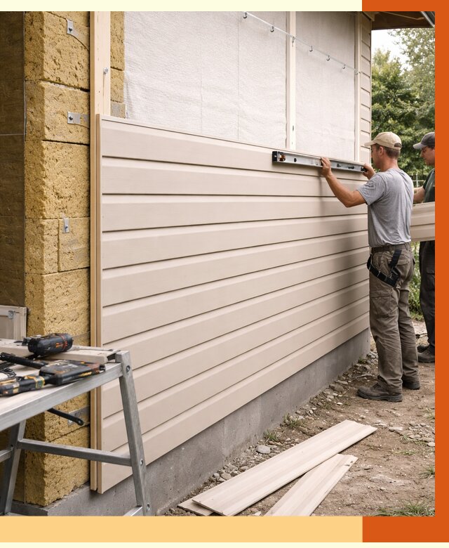 Монтаж сайдинга после утепления в Сарапуле от 1910 руб. — обшивка и облицовка | ТепломастерСрл