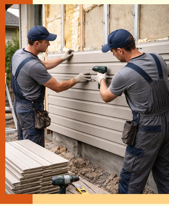 Монтаж сайдинга после утепления в Сарапуле качественно и надежно